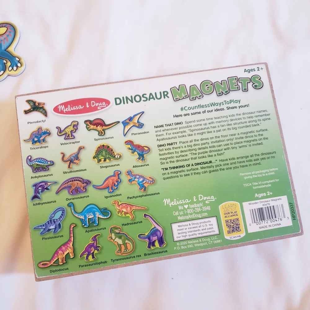 Melissa & Doug Wooden Dinosaur Magnets